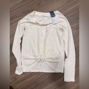 Abercrombie Kids Cream Button-Up Shirt